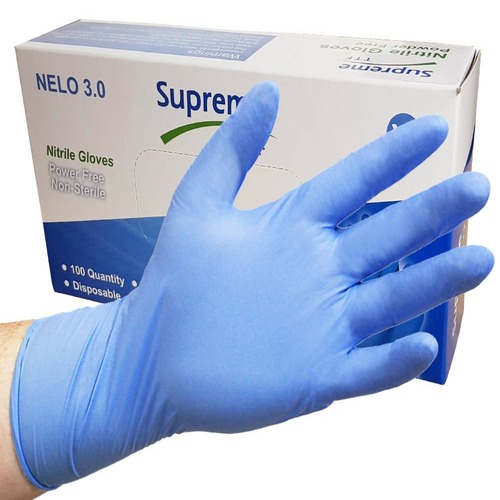 thumbnail image 2 of Disposable Blue Nitrile Gloves - Powder-Free, Latex-Free, Food Safe & Multipurpose 2 of 12